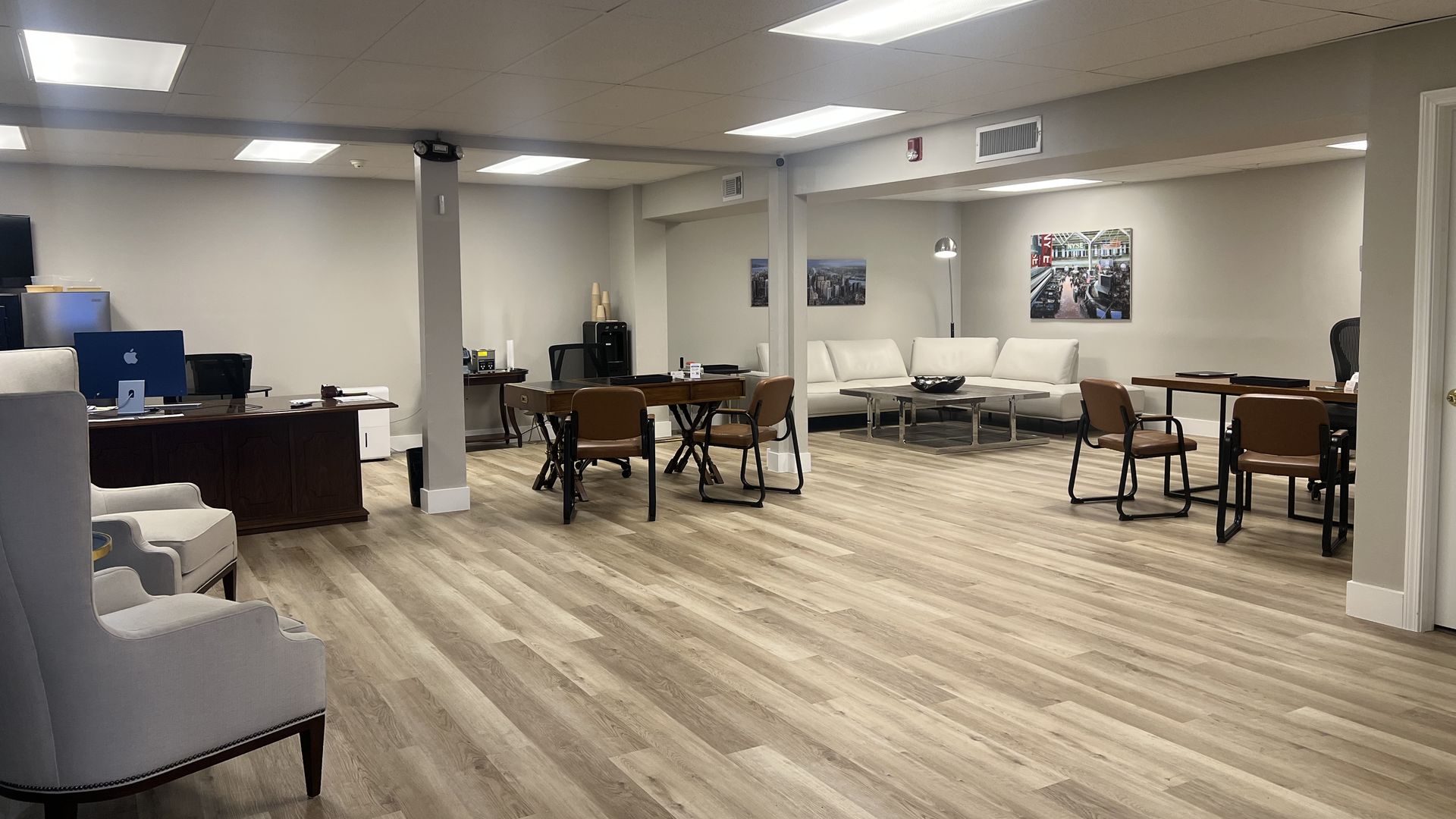 The open Covenant office floor with desks and seating